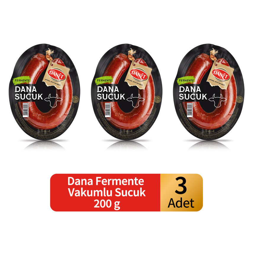 Dana Sucuk I Fermente I Vakumlu Kangal I 200 g 3'lü - DANET