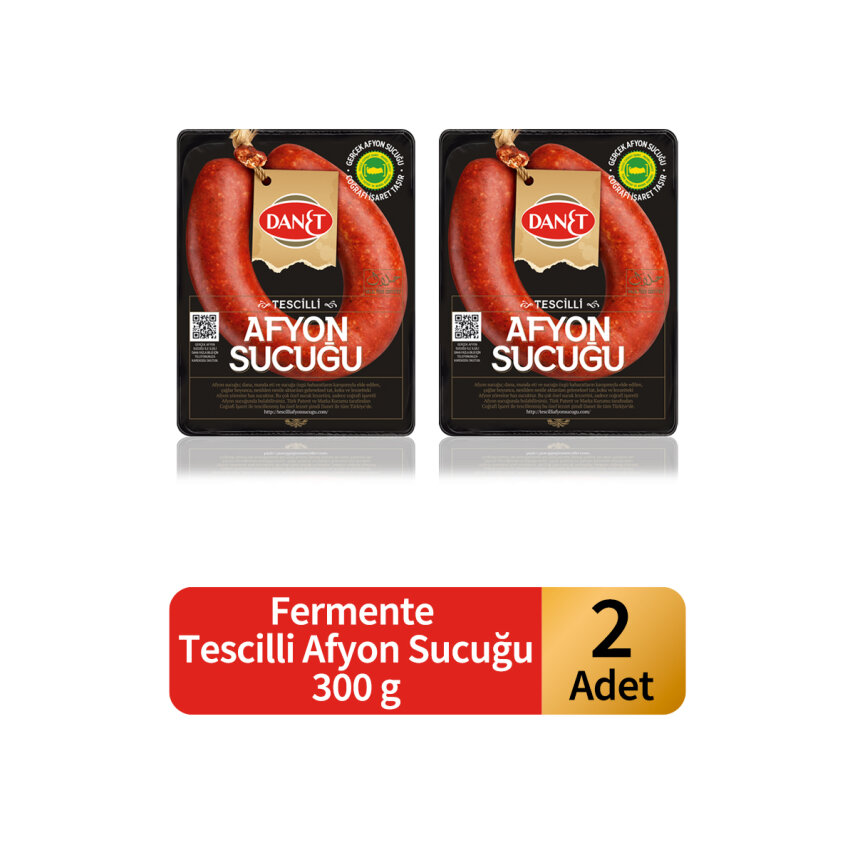 Tescilli Afyon Sucuğu I Fermente I 300 g X 2 ADET - DANET
