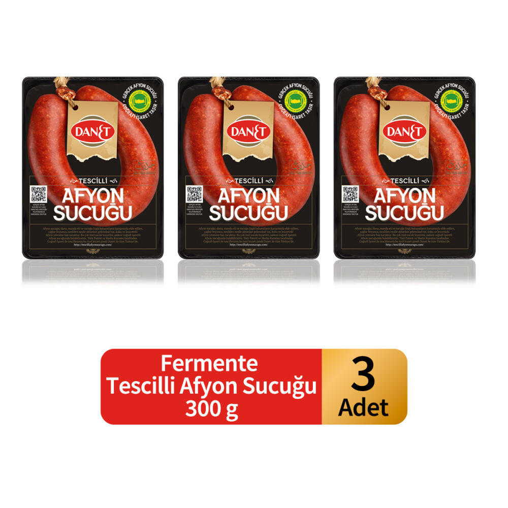 Tescilli Afyon Sucuğu I Fermente I 300 g X 3 ADET - 1